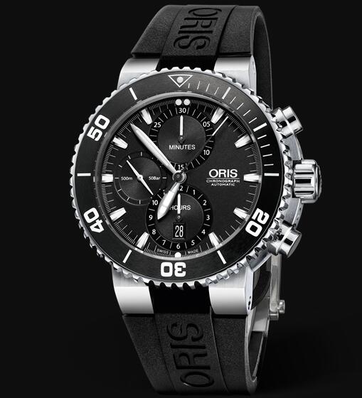 Review Oris Aquis Chronograph 46mm 01 774 7655 4154-07 4 26 34EB Replica Watch